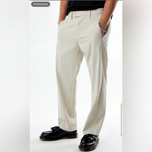 PacSun Field of Study Cream Straight Trousers